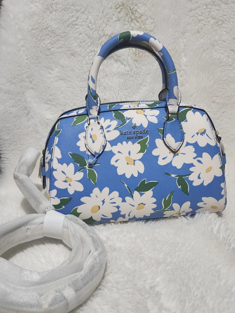 Kate Spade Madison Tide Pool Charming Daisy Small Duffle RETAIL $349